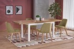 TIAGO 2 extension table riviera oak / white