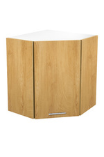 VENTO GN-60/72 corner top cabinet, color: white / honey oak