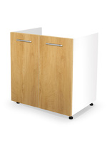 VENTO DK-80/82 sink cabinet, color: white / honey oak