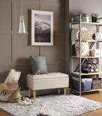 CLEO bench with storage, color: beige