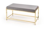 MOKKA bench, color: grey / gold