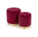 POLLY set of two stools, color: dark red