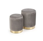 MONTY set of two stools: color: grey