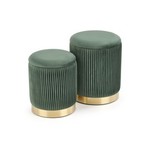 MONTY set of two stools: color: dark green