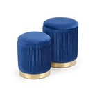 MONTY set of two stools: color: dark blue