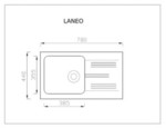 LANEO sink, color: black matt