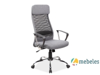 Biroja krēsls Q-345 Pelēks/Melns