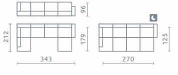 Stūra dīvāns LUZIO I