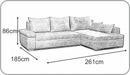 Stūra dīvāns PALMI