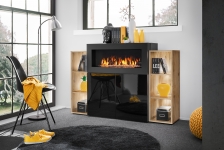 Kumode ar kamīnu GLOSSY FURNITURE 2