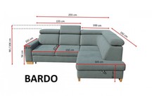 BARDO Stūra dīvāns