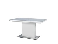 Izvelkamais galds Evita glass WHITE  85x140-190