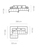 Stūra dīvāns MAGNETIC Mini