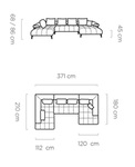 U veida Stūra dīvāns Magnetic XL