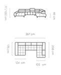 MAVEL XL stūra dīvāns