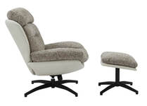 YORK Taupe Chenille + pufs