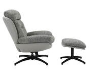 YORK Grey Chenille + pufs