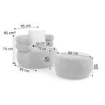 GROZĀMS KRĒSLS NELLA ar pufu