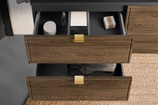 Talia-Casella 82-60-46-2S Piekaramais vannas istabas skapītis izlietnei 60 cm 2 Atvilktnes