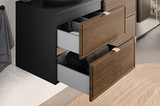 Talia-Casella 82-80-46-2S Piekaramais vannas istabas skapītis izlietnei 80 cm 2 Atvilktnes