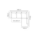 Stūra divāns ASTI OS+R+3FB