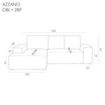 Stūra divāns ATELLA 2B+OB