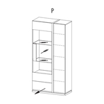 TSiena SI-W2 L/P Vitrīna TARANKO