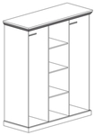 GM-Royal S3D 3-durvju drēbju skapis